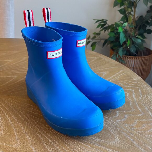 Hunter Women's Short Play Rain Boot in Cobalt Blue - Picture 1 of 9